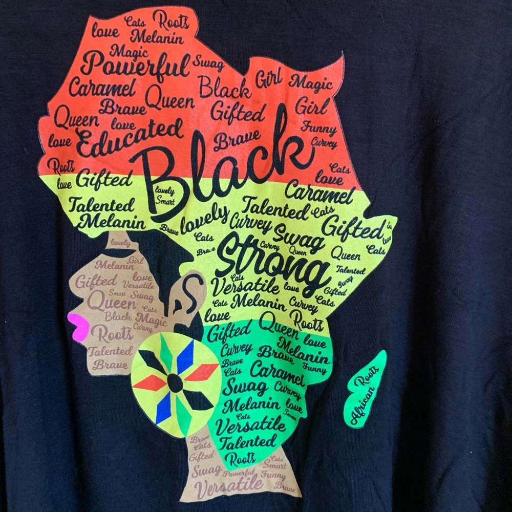 Black Strong Powerful tee